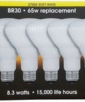 Dimmable LED BR30 Flood Light Bulbs 65W Equivalent Soft White 750 Lumens 8.3W Energy Saving Long Life 15,000 Hours Six Pack