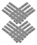Rotating Concealed Hinges Set 10 Pieces Heavy Duty Butt Door Hinges for Cabinets and Furniture arranged in pattern