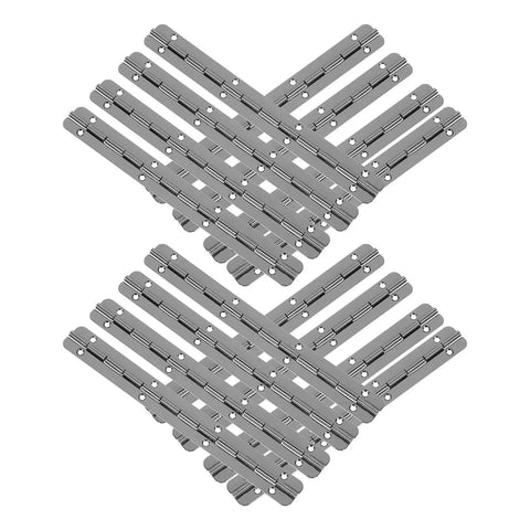 Rotating Concealed Hinges Set 10 Pieces Heavy Duty Butt Door Hinges for Cabinets and Furniture arranged in pattern
