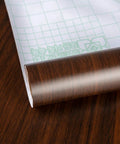 Roll of Walnut Wood Grain Vinyl Wallpaper Peel And Stick Dark Brown Thick Texture Adhesive Contact Paper for Kitchen Cabinets and Walls
