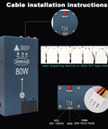 80W Laser Module With Built In Air Assist And Fixed Focus, 10W Optical Output, FAC Included, installation instructions