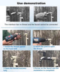 Use demonstration showing Heavy Duty Pipe Internal Threader Tool Built With Beefy Steel For Quick No Nonsense Threading Jobs.