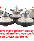 V40 1-1/2 Inch Full Bullnose Diamond Hand Profile Wheel Hand Profiler Pro Grade Coarse Grit Router Bit set