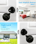 Twist To Lock Deadbolt No Keys Needed With Anti Mislock Button Front Door Lock Single Cylinder Stainless Steel Casing Never Rust Night Latch For Enhanced Safety Silver