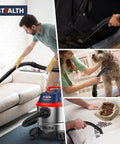 Wet And Dry Vacuum 5 Gallon Stainless Steel Shop Vacuum With Blower Five Point Five Peak HP Copper Motor used in home