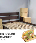 Premium Iron U Shaped Bed Rail Fasteners Six Piece Heavy Duty Frame Connectors Dead Nuts Stability slat hinge buckles on bed frame