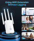 WiFi Extender Signal Booster For Home No Fuss Setup 2.4GHz 300Mbps Boost Covers Up To 10,999 Sq Ft Ethernet Port And Access Point Mode