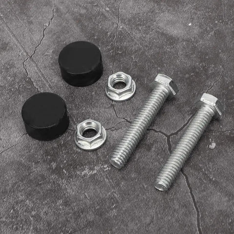 Heavy Duty Hood Adjustment Bumpers Stopper For Your Chevy Nova Or Classic Muscle Car Engine Bay Kit Made With Durable Aluminum Alloy And Rubber To Fix Sagging Prevent Rattling And Keep Gaps Perfect For Daily Cruising Or Show Time Use, aluminum bolts and rubber pads