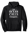 Ocean Call Paddler Hoodie For Early Morning Open Water Races OC6 Athletes, Pullover Black 8.5 Oz Classic Fit With Twill Taped Neck