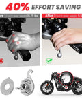 Comparison of clutch lever pull before and after using Power Clutch Ramp Kit For Harley Sportster XL 883 1200 Models With Mechanical Clutch Easy Pull And Reduced Effort Buell Compatible Includes Clutch Release Cover Gasket 1994 To 2020