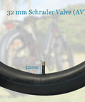 Two Pack 16x4.0 Fat Bike Inner Tubes With Schrader Valve For Snow And Sand Riding Heavy Duty Rubber Durable Replacement