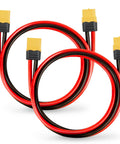 12 AWG XT60 Extension Cable 3 Feet 2 Pack XT60 To XT60 With Male To Female Connectors For RC Battery Portable Power Station And Solar Panel Gear Pro Grade Copper Heavy Duty Heat Resistant PVC Jacket