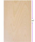 Baltic birch plywood sheet with light wood grain, 12 x 18 inches.