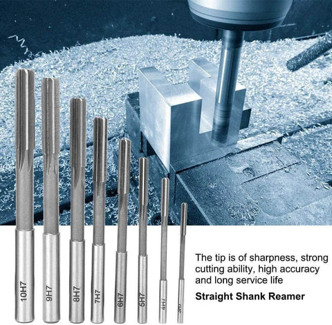 Auniwaig chucking reamer set in tungsten steel with straight shanks, 5 mm size bore drilling tools