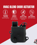 Air Blend Door Actuator Replaces 604-252 YH1933 DL3Z-19E616-A For Ford And Lincoln Flex HVAC part with features on red background