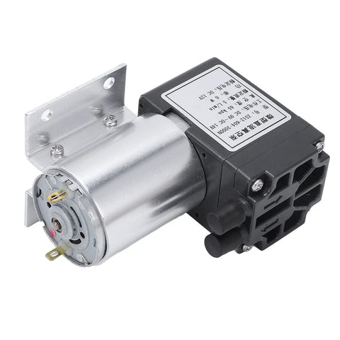 Dc 12V Mini Vacuum Pump With Quiet Operation Oil-Free Design For Sampling Instruments. High Performance Micro Diaphragm Air Compressor Aluminum Body Suction Pump For Gas Analysis And Lab Equipment.