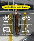 J1772 To Nema 5-20 Ev Charging Adapter With Compact Cable For Ebikes Electric Scooters And Unicycles Portable wall plug for multiple electric devices.