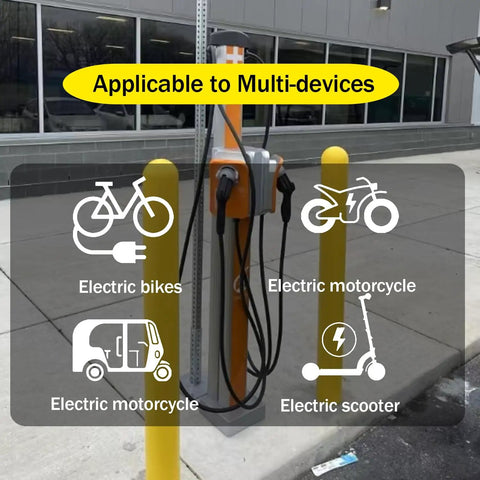 J1772 To Nema 5-20 Ev Charging Adapter With Compact Cable For Ebikes Electric Scooters And Unicycles Portable wall plug for multiple electric devices.