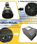 ATC Auto Tool Change Air Cooled Spindle Motor Kit, 9KW/12HP CNC Mill Spindle system featuring cooling fan and VFD inverter