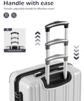 Durable Lightweight Carry On Luggage With PC Plus ABS Hard Shell, Dual Spinner Wheels, TSA Lock, Telescopic Handle View