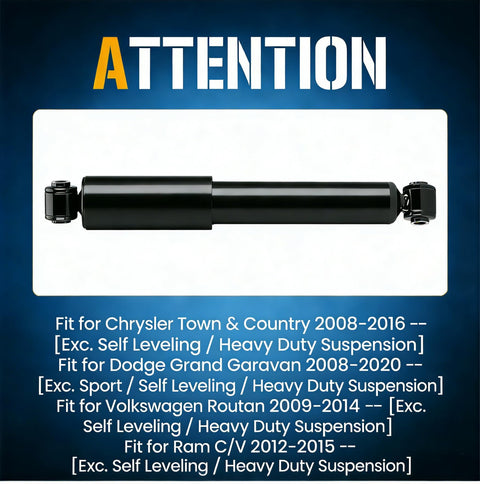 Rear Struts Shocks Absorber Assemblies for 2008 2016 Chrysler Town and Country, 2008 2020 Dodge Grand Caravan
