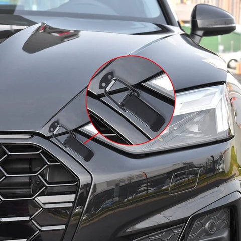 Heavy Duty Car Bumper Release Hook Clips Kit For Trunk Universal Fasteners Durable Hasp Clip Set For Front And Rear Bumpers Easy Install No Fuss Trunk Release Keeps Bumpers In Place installed on front bumper