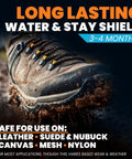 Waterproof Shoe Protector Spray For Leather Suede And Nubuck Non Aerosol 6oz Shield repelling mud from a hiking boot.