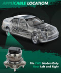 Diagram showing Rear Wheel Hub Bearing Assembly Fits Nissan Rogue 2008 Through 2013 And Rogue Select 2014 Through 2015