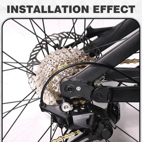 8/9/10/11/12 Speed Bike Cassette Ultra Lightweight 11T To 50T Range installation on rear wheel hub
