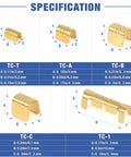 Specifications of Pro Grade 500 Pcs U Shape Copper Crimp Terminal Connectors Kit Non Insulated Wire Spade Butt Assortment
