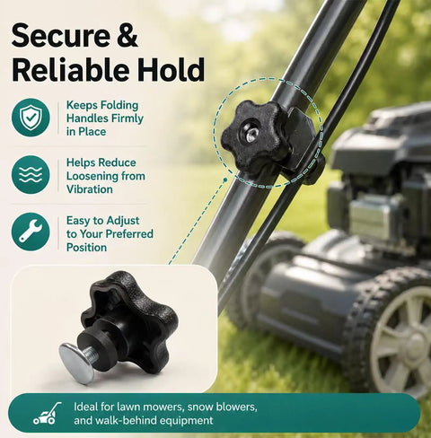 Premium Handle Knob And Screw Bolt Washer Replacement Kit 2 Pack For Toro Lawn Tractors, black knob on mower handle