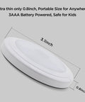 Three Pack Touch Activated LED Night Lights Battery Powered No Wires Needed 5000K Cool White 3.1 x 0.8 inch dimensions