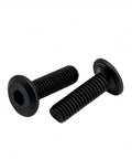 M6 x 22mm Flat Head Hex Socket Cap Screws Set Of 50Pcs Carbon Steel Full Thread Furniture Bolts with black finish