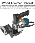 Solid Build Height Adjustable Woodworking Slotting Bracket with smooth aluminum rail for precise cutting and sliding adjustment.