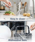 Two Pack Stainless Steel Potato Masher Set With Zigzag Wire And Flower Shaped Hole Heads, easy to clean and dishwasher safe.