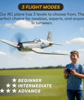 Ready To Fly 4 Channel RC Plane For Adults With Beast Performance, advanced foam construction in flight with controller