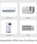 Smart AC Controller For Mini Split, Window, And Portable ACs And Heat Pumps With Free App No Subscriptions Easy Setup images