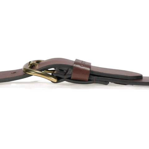 Men's Bridle Leather Belt With Classic Harness Buckle And Scratchless Design, Durable Full Grain Leather for Dope Everyday Workwear, brown, size 36
