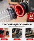 4 Inch Magnetic Dust Collection Kit Featuring High Grade N52 Snap On Fittings Quick Connect Dust Hose Adapter for bandsaw and sander.