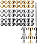 Heavy Duty Zinc Alloy Purse Feet And Handbag Rivet Kit includes 60 assorted rivets and tools for easy bag repairs.
