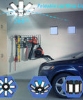 240W LED Garage Light 2 Pack With 8 Deformable Panels, 24000 Lumens Daylight 6500K Shop Ceiling Light installed in garage