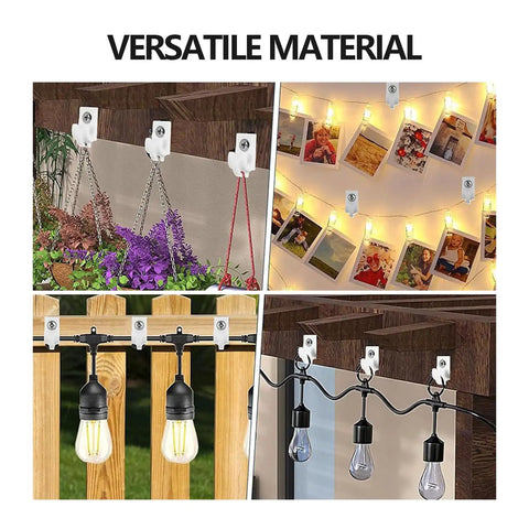30 Pack Wall Mount Clip Brackets For Wire Shelving Ships Complete With Screws And Drywall Anchors Durable Plastic Hooks securing plants and lights
