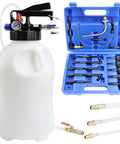 Mess Free Pneumatic Fluid Extractor And Dispenser Set For Easy Oil And Fluid Changes In Engine Transmission Differential Transfer Case And Power Steering ATF Refill Kit With 3 1M Dipstick Tubes In Blue Case.