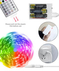 150ft RGB LED Strip Lights With App Control And Remote, Color Changing Mood Lighting For Bedroom And Living Room, battery detail
