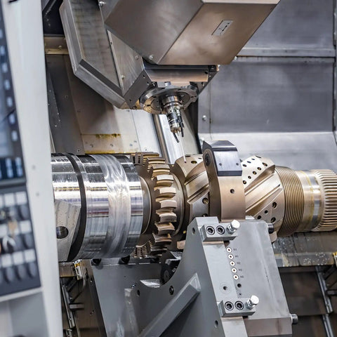 Industrial machine milling a metal part with cutting tool, depicting use of 2 Pieces Morse Taper Adapter MT2 MT1 90mm Reducing Sleeve High Carbon Steel Drill Chuck Sleeve with 0.02mm Accuracy