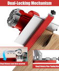 Pro Grade Circular Saw Guide Rail For 12 Inch Saw Base, dual-locking mechanism detail on aluminum alloy for woodworking