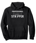 Badass Professional Wire Stripper Pullover Hoodie For Electricians And Wiring Crews Featuring Sarcastic Electrical Engineering Trade Jokes, black, cotton blend.