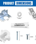 Upgraded 134503600 Dryer Drum Belt & 5303281153 Rear Drum Bearing Kit dimensions, includes hardware, compatible with Frigidaire Kenmore
