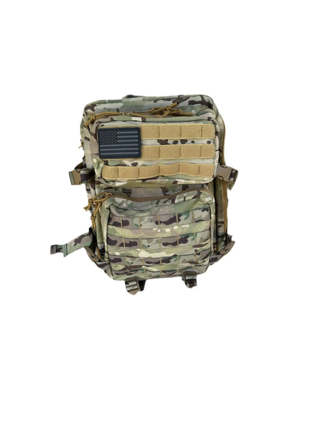 Liberty 40L Tactical Backpack With Full MOLLE System For 3 Day Survival Hiking Camping And Travel Gear All Terrain Camo