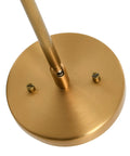 Dope Mid Century Inspired 2-Tone Ceiling Light With Frosted Glass Diffuser, Matte Black Shade And Natural Brass Accents, base detail